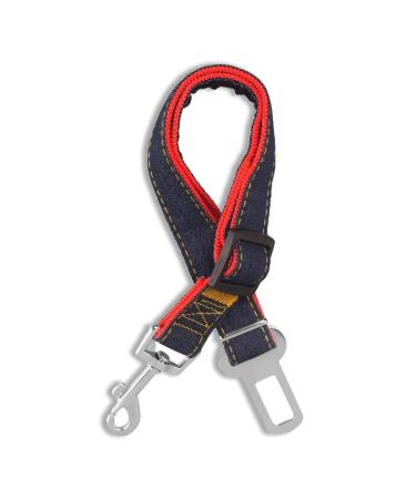 Dog safety belt adjustable dog safety belt safety dishes for car with plug for belt lock for car for all dog breeds cats & car types 1 PCs