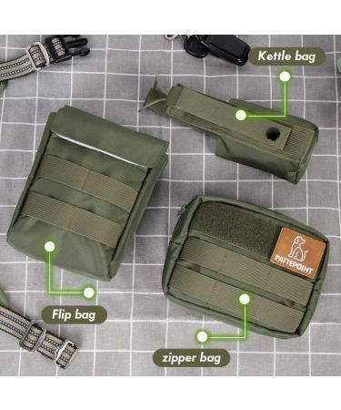 Pattepoint Hip Pocket Utility Bag for Dogs | Receptive Patches Westernware Accessories & Tactical Harness Set - Green - Buy Online on GoSupps.com