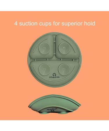 LittlePanda Silicone Baby Plates with Suction | 100% Silicone Divided Plates for Kids | Baby Led Weaning Supplies | Microwave & Dishwasher Safe Toddler Plates | 3 Pack - Buy Online on GoSupps.com