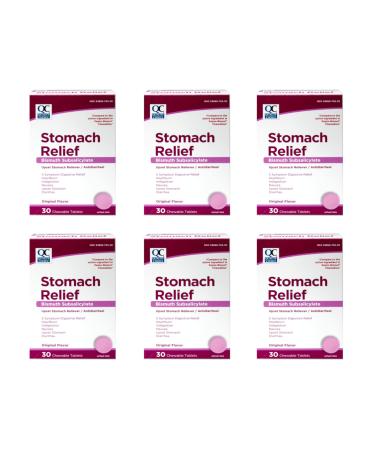 Quality Choice Pink-Bismuth Chewable Tablets 30 Tablets, Boxes (Pack of 6)