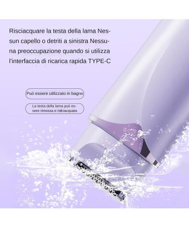 Opilroyn Bikini Shaver Electric Bikini Trimmer Double Head Body Hair Clipper Facial Remover Underarm Legs Care Kit Purple - Buy Online on GoSupps.com