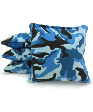 Tailgating Pros Cornhole Bags - Set of 8 Regulation Size Corn Hole Bags in Orange Camo/Blue Camo - with Carrying Tote | 25+ Color Options - Buy Online on GoSupps.com
