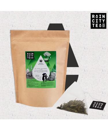 Queen of Green Plastic-Free Pyramid Organic Green Tea Bags (150 g) 50 Compostable Organic Green Tea Bags - USDA Certified l Cellulose Inner Packaging l - Buy Online on GoSupps.com