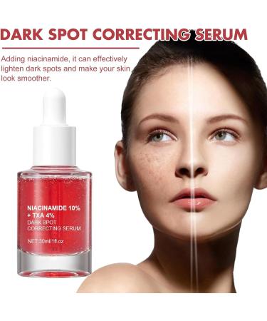  2Pcs Dark Spot Correcting Serum 10% Niacinamide+ 4% Tranexamic Acid Serum Ceramide Hyaluronic Acid Vitamin B12 natural color for Sensitive skin Fragrance-Free For Women Skin Care Serum 30ml/1fl.oz - Buy Online on GoSupps.com