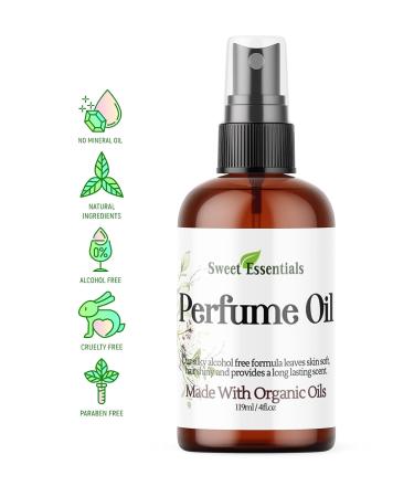 Sweet Essentials Jasmine Bouquet - Organic Perfume Oil for Hair & Body Alcohol-Free 4 fl oz - Buy Online on GoSupps.com