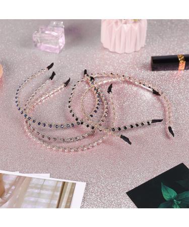 Stylish Rhinestone Hair Bands - 5-Piece Non-Slip Elastic Headbands for Dancing Parties & Everyday Wear - Buy Online on GoSupps.com