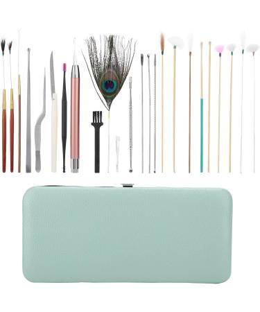23Pcs Double Headed Stainless Steel Ear Spoons Set - Mint Green Ear Wax Removal Tools and Ear Care Accessories - Buy Online on GoSupps.com