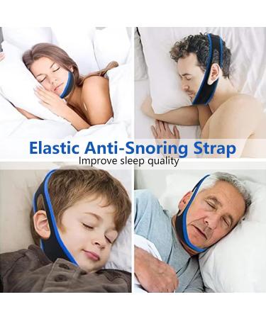 MEIYUETAOSI 2Pcs Jaw Strap for Snoring Adjustable Breathable Chin Airflow Jaw Strap Chin Strap for Sleeping Simple and Effective Stop Snoring Solution for Men and Women Sleeping (Blue) - Buy Online on GoSupps.com