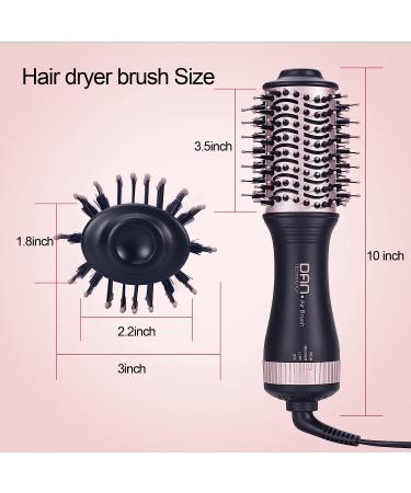 Small Hair Dryer Brush - One Step Volumizing Blow Dry Brush for Short Hair - Rose Black - Buy Online on GoSupps.com