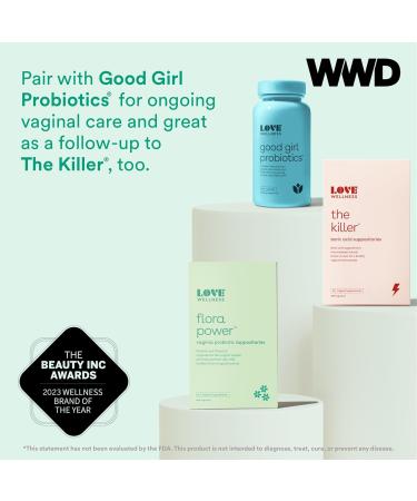 Love Wellness Flora Power - 10 Count Vaginal Probiotic Suppositories with Vitamin C Supports pH Balance Eliminates Vaginal Odor - Vaginal Health Non-GMO & Paraben-Free - Buy Online on GoSupps.com