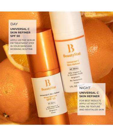BeautyStat Universal C Skin Refiner Vitamin C Serum + SPF50 Travel Kit - 10ml | International Shipping Available - Buy Online on GoSupps.com