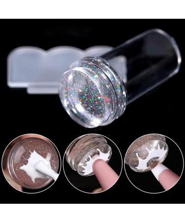 Clear Nail Stamper & Nail Art Liner Brush - Perfect for French Tips & Nail Design | Jelly Nail Stamp for Creative Nail Art - Buy Online on GoSupps.com