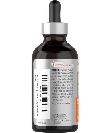 Horbaach B-12 5000 mcg Fast-Acting Sublingual Liquid Vitamin B12 Vegetarian Non-GMO & Gluten Free Formula - Berry - 4 oz - Buy Online on GoSupps.com
