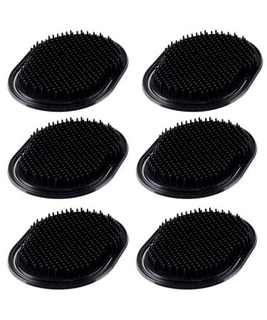 6Pcs shampoo pocket comb massage hair comb pocket palm brush comb portable hair comb beard comb creative scalp massage brush comb for men and pets (6PA)