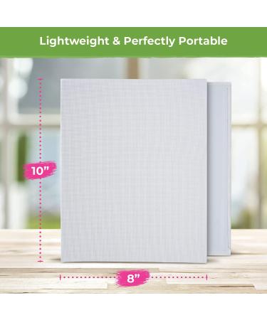 Artist Quality 8x10 Canvas Boards - 20 Pack, Triple Primed with Gesso, Pure Cotton, Individually Wrapped - Buy Online on GoSupps.com