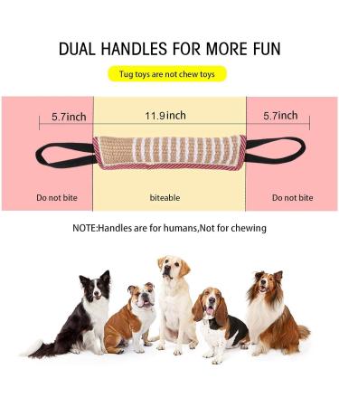 Adacle 2-Piece Bite Sausage for Dogs - Jute Tug Toy with Handles for K9 Training & Obedience - Perfect for Dog Sports & Protection - Buy Online on GoSupps.com