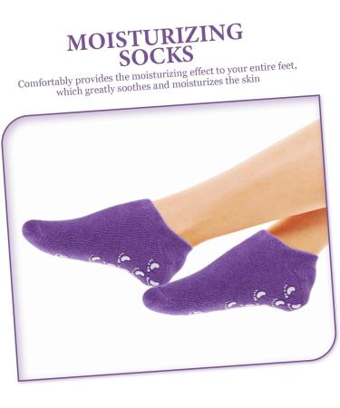 minkissy 2 Pairs Gel Socks Spa Socks Cracked Heel Socks Heel Socks for Dry Cracked Feet Cracked Heel Care Socks Essential Oil Socks Cracked Heel Repair Commodity Miss Cotton Yarn Foot 22x10x1cm - Buy Online on GoSupps.com