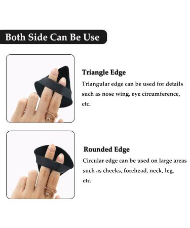 8-Piece Triangle Makeup Sponge Set | Soft Powder Puff for Loose Foundation | Wet & Dry Makeup Tools (Black & Complexion) - Buy Online on GoSupps.com