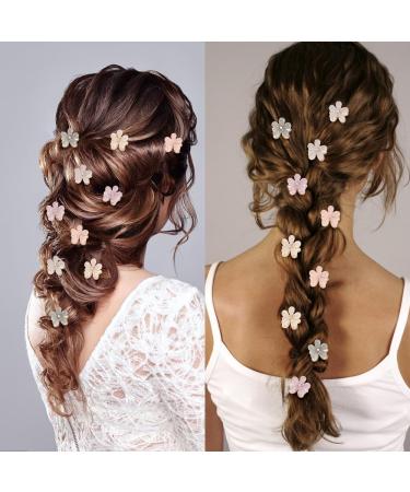 Bekecidi 10 Pieces Crystal Hair Clips Small Hair Clips Floral Hair Clips Fashion Accessories for Women Women Cute Mini Hair Clips for Casual Wear Party Wedding (5 Color Mix) - Buy Online on GoSupps.com