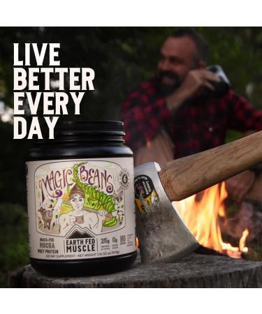 Buy Earth Fed Muscle Magic Beans Mocha Whey Protein Isolate - Non-GMO Gluten Free Keto-Friendly - 2lb 31 Servings - International Shipping Available - Buy Online on GoSupps.com