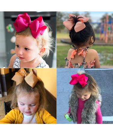 20PCS 6 Inches Large Hair Bows Alligator Clips Grosgrain Ribbon Hair Barrettes for Kids Toddlers Teens - Buy Online on GoSupps.com