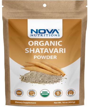 Nova Nutritions Certified Organic Shatavari Powder 16 OZ (454 gm)
