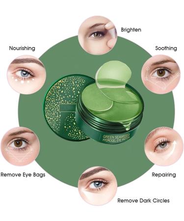 Under Eye Masks - Collagen Under Eye Patches Seaweed Tightening Eye Mask Anti-Wrinkle Hydrating Eye Patches Green Seaweed Crystal Eye Mask Under Eye Patches for Puffy Eyes - Buy Online on GoSupps.com