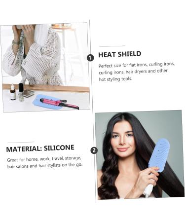 Heat Resistant Hair Curler & Flat Iron Holder Bag | Insulation Pouch for Travel & Storage | 20x10cm Blue - Buy Online on GoSupps.com