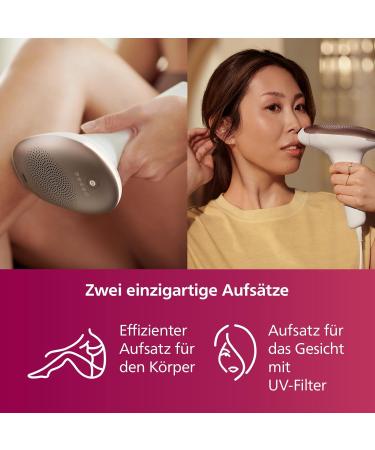 Philips Lumea IPL Hair Removal Device 7000 Series - Model Bri921/00 with Satin Compact Trimmer & 2 Attachments for Body & Face - International Shipping Available - Buy Online on GoSupps.com