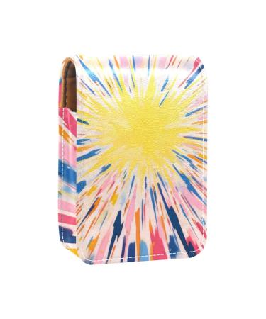 Travel Lipstick Organizer Case Lipstick Case Portable Makeup Bag With Mirror Abstract Art Texture Pattern G283j8iiof