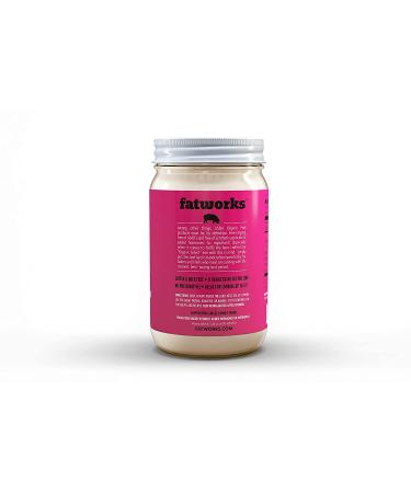 Fatworks Certified Organic Leaf Lard - Non-GMO, USDA 100% Organic for Traditional Baking, Cooking, and Frying - Keto, Paleo, Whole30 Approved - 14 OZ Glass Jar, No Preservatives - 1 Count - Buy Online on GoSupps.com