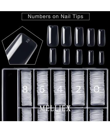 500 Pieces Acrylic Artificial Nails - Transparent False Art Nail Tips for Women - Gel Nail Enhancements - Buy Online on GoSupps.com