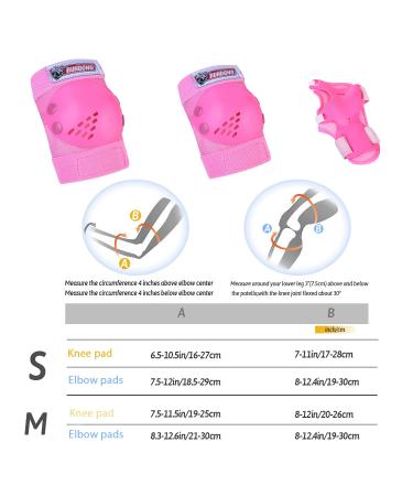 Kids Youth Protective Gear Set for Roller Skates & Outdoor Sports - Pink (Ages 6-15) - Buy Online on GoSupps.com