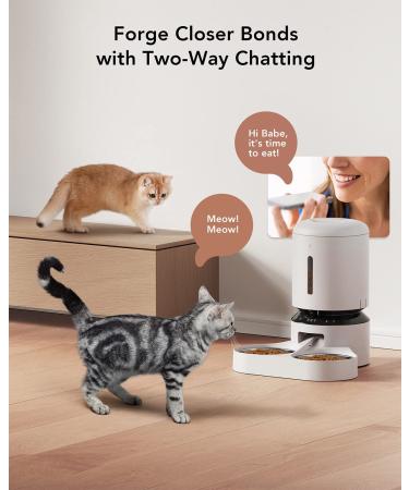 PETLIBRO Automatic Cat Feeder Camera 1080P HD Video Night Vision 5G WiFi 2-Way Audio Low Food Sensor Motion Sound Alerts 2/5L White - Buy Online on GoSupps.com