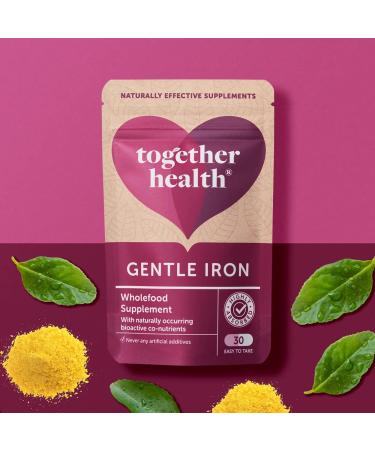 Gentle Iron Together Health Whole Food Nutrients Iron and B Vitamins Vegan Friendly Made in The UK 30 Vegecaps Unflavoured 1 count (Pack of 30) - Buy Online on GoSupps.com