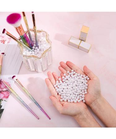1300-Piece White Faux Plastic Pearls for Crafts & Decor - 8mm Bulk Filler Beads for Home Centerpiece, Makeup Brush Holder, Wedding Decor & Table Scatter - Buy Online on GoSupps.com