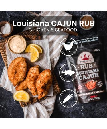 Poppamies Louisiana Cajun Spice Mix - 200g Dry Marinade for Fish Chicken & Vegetables | Perfect for BBQ Grill & Oven - Buy Online on GoSupps.com