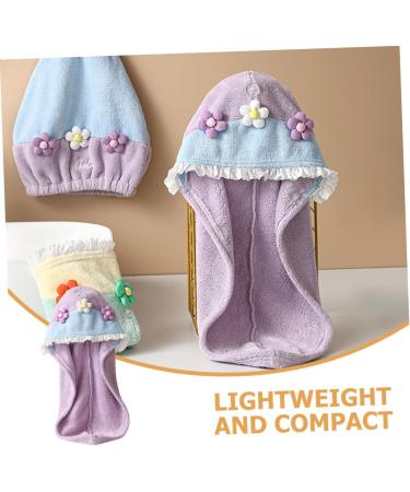 Beavorty Dry Hair Cap Hair Drying Cap Shower Caps Washcloth Turban Bathing Cap Hair Drying Hat Cute Rapid Hair Drying Hat Rapid Drying Hat The Flowers Towel Bath Skirt Scarf Coral Fleece As Shown 65.00X25.00X0.50CM - Buy Online on GoSupps.com