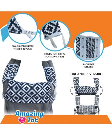 Organic Cotton Reversible Drool & Teething Pad Set | Fits All Carriers | Ideal for Infant Toddler Girls & Boys | Patent Pending - Buy Online on GoSupps.com