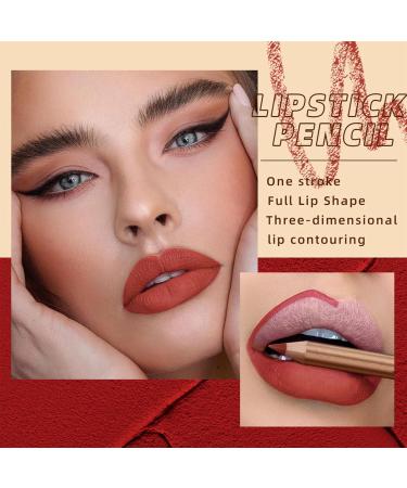 Matte Lipstick Natural Waterproof Lip Liner Pencil Makeup Lips Cosmetic Tools Long Lasting Lip For All Occasions - Buy Online on GoSupps.com