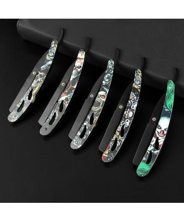 Ghost Shaving Knife - Single Edge Dual Blade Razor for Beard Face Body & Eyebrow | Foldable SUS Black Shaver | Includes 20 Blades | Ideal for International Shipping - Buy Online on GoSupps.com