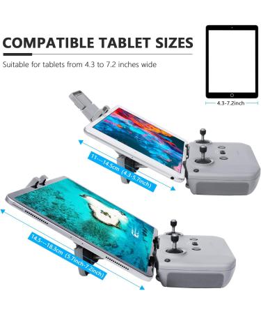 Tablet Holder + Lanyard + iOS Cables Kit for DJI Drones | Compatible with Mavic Mini 3, Mini 2SE, Mini 2, Air 2, Air 2S, Mavic 3 | 7-12 inch Tablet Mount | iOS Accessories Kit - Buy Online on GoSupps.com