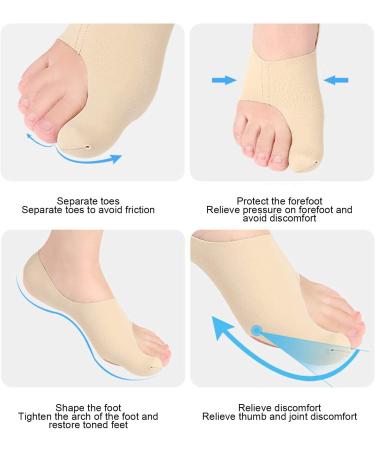 Bunion Relief Sleeve Socks - Hallux Valgus Corrector - 2 Pairs (S(35-39)) - Buy Online on GoSupps.com