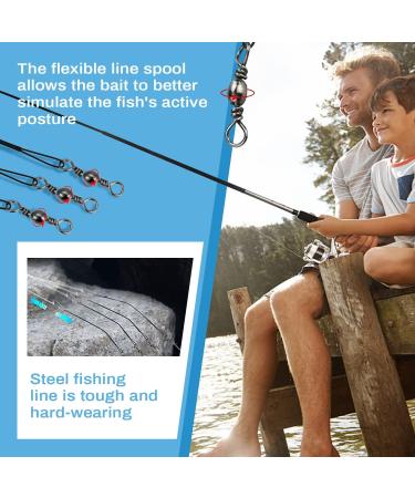75PC Fishing Accessories Set | 40PC Steel Leaders Rubber Fish & Jig Heads for Freshwater & Saltwater | Ultimate Fishing Gear - Buy Online on GoSupps.com