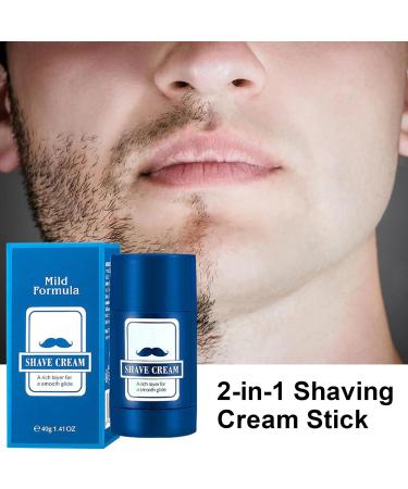 Shaving Cream for Men 40g Moisturizing Shave Balm Beard Care Cream 2in1 Smooth Shave Balm Easy Application For Men Beard Care Facial Hair Removal - Buy Online on GoSupps.com