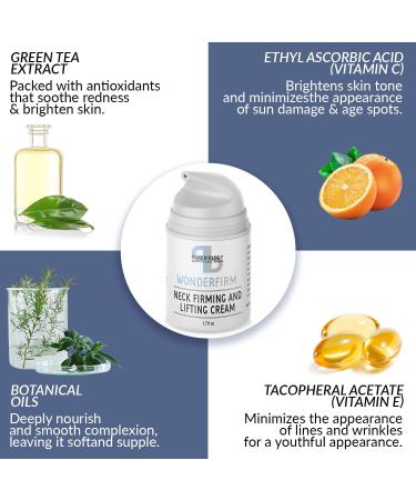 Firming Neck Cream for Chin to Chest | Skin Tightening with Caffeine & Hyaluronic Acid | Anti-Aging Wrinkle Cream - Buy Online on GoSupps.com