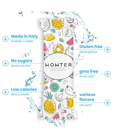 Wowter by AMZ Better | Sugar-Free Calorie-Free Apple Flavored Water Powder | 12 GMO-Free & Gluten-Free Bags | Made in Italy | 48g - Buy Online on GoSupps.com