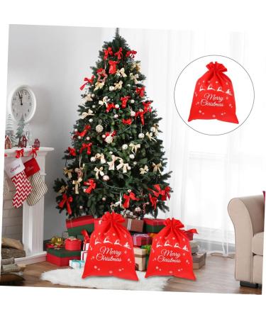 LALAFINA 6pcs Christmas Drawstring Bag Candy Bags Holiday Bag Santa Bag Candy Bag Wedding Storage Bags - Buy Online on GoSupps.com