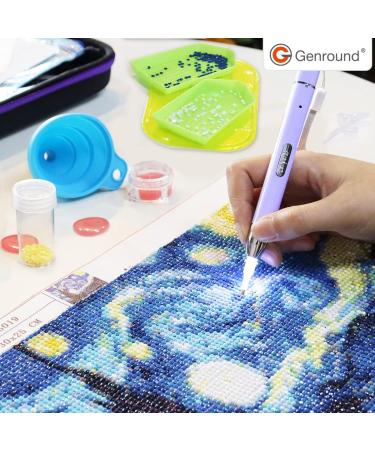 Genround Diamond Painting Storage Containers - 60 Slots Organizer with Tools for Diamond Art Craft and Jewelry Beads - Includes Pen with Light | Diamond Painting Accessories Kit - Buy Online on GoSupps.com