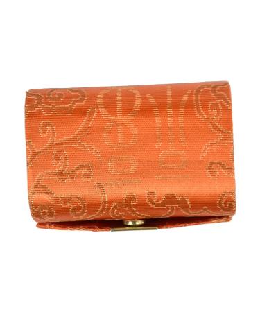 Motique Accessories Double Brocade Lipstick Case-Orange
